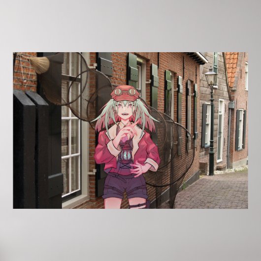 anime, VTuber, V Tuber Dutch town Poster (Vorne)