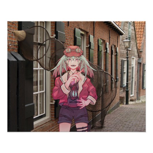 anime, VTuber, V Tuber Dutch town Poster (Vorderseite)