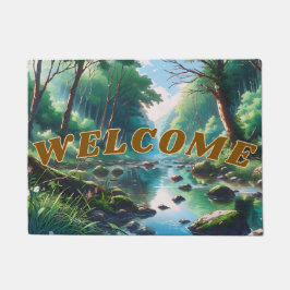 Anime Waldlandschafts Grafik Fußmatte