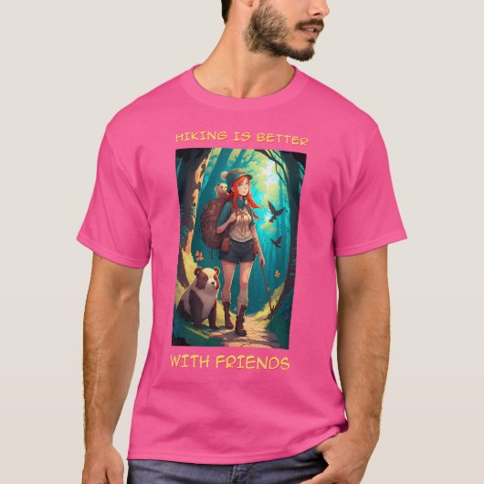 Anime Wanderzubehör - Naturwanderungen im Freien T-Shirt (Vorderseite)