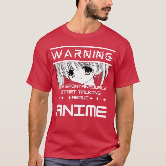 Anime WARNUNG Junge T-Shirt (Vorderseite)