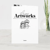 Anime Warrior und Dragon Girl's Birthday Karte (Rückseite)