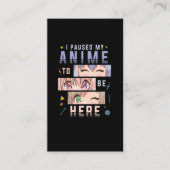 Anime watching Girl Japanese Anime Lover Visitenkarte (Vorderseite)