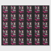 Anime Watching Otaku Japanese Anime Girl Geschenkpapier (Flach)