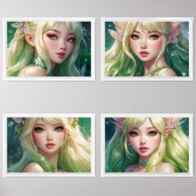 Anime Watercolor Print Set