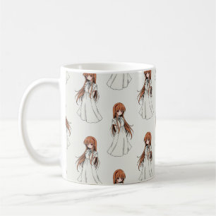 Anime Weeb Girl Manga-Muster Kaffeetasse