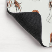 Anime Weeb Girl Manga-Muster Mousepad (Ecke)