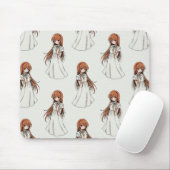 Anime Weeb Girl Manga-Muster Mousepad (Mit Mouse)