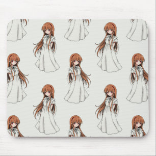 Anime Weeb Girl Manga-Muster Mousepad