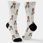 Anime Weeb Girl Manga-Muster Socken (Gewinkelt)
