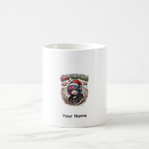 Anime-Weihnachtsbecher mit Zuckerstangen-Geschenk Kaffeetasse