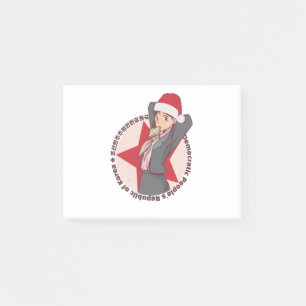 Anime-Weihnachtspullover- Süßes koreanisches Mädch Post-it Klebezettel