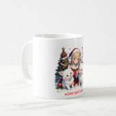 Anime Weihnachtstasse Kaffeetasse (Vorderseite Links)