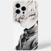 Anime Weißhaar-Charakter iPhone 15 Pro Max Hülle