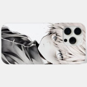 Anime Weißhaar-Charakter iPhone 15 Pro Max Hülle  (Rückseite (Horizontal))