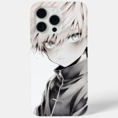 Anime White Hair Character iPhone 15 Pro Max Case (Rückseite)