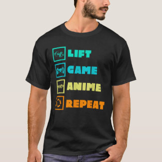 Anime-Wiederholungsspiel lustig Fitnessstudio Humo T-Shirt