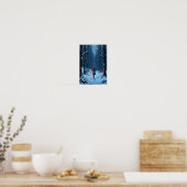 Anime-Winterlaterne-Schneewandkunst Poster (Küche)