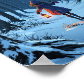 Anime-Winterlaterne-Schneewandkunst Poster (Ecke)