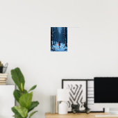 Anime-Winterlaterne-Schneewandkunst Poster (Heimbüro)