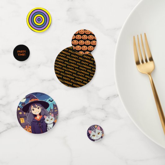 Anime Witch & Cat Konfetti (Gruppe)