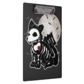 Anime Wolf Emo Goth Edgy Skeleton Halloween Dog No Klemmbrett (Rechts)