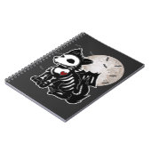Anime Wolf Emo Goth Edgy Skeleton Halloween Dog Notizblock (Linke Seite)