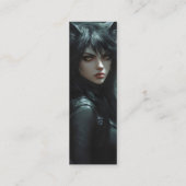 Anime Wolf Girl Mini Visitenkarte (Rückseite)