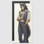 Anime Wolf Zaddy Magnetkarte (Vorne/Hinten)