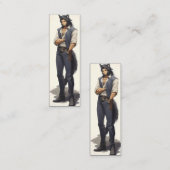 Anime Wolf Zaddy Mini Visitenkarte (Vorne/Hinten)