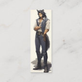 Anime Wolf Zaddy Mini Visitenkarte (Rückseite)