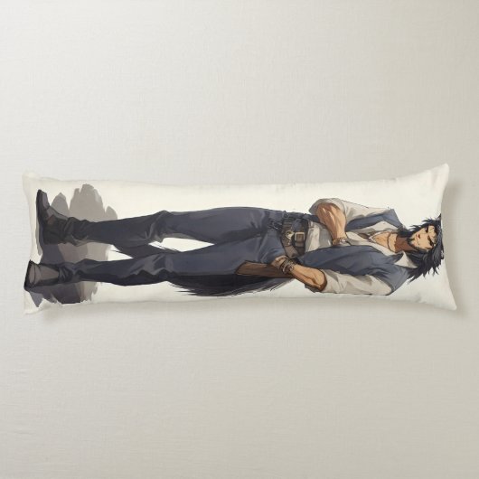 Anime Wolf Zaddy Seitenschläferkissen (Rückseite)