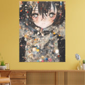 Anime Woman Collage Leinwanddruck (Insitu (Wohnzimmer))
