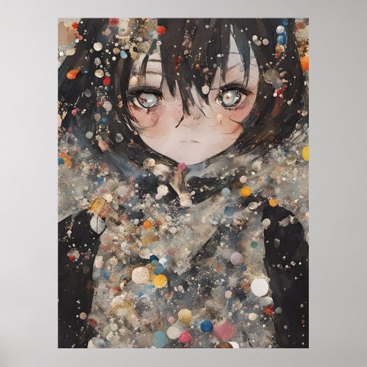 Anime Woman Collage Poster (Vorne)
