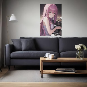 Anime young lady Klavier   Art der AI Poster