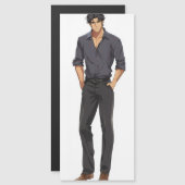 Anime Zaddy Handsome Man Magnetkarte (Vorne/Hinten)