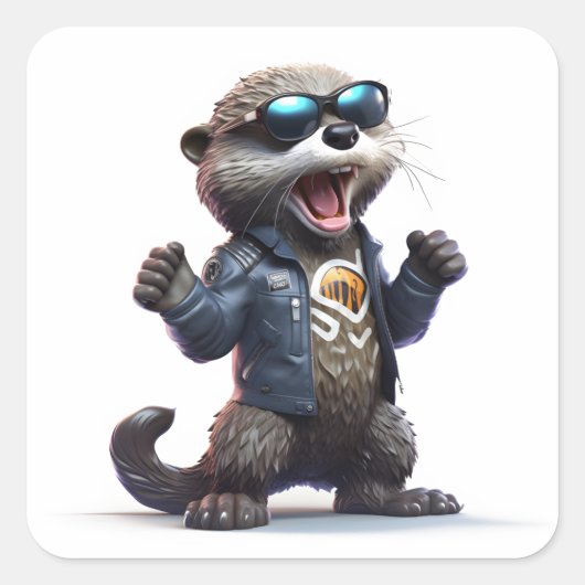 AnimeHeroes Quadratischer Aufkleber (Vorderseite)