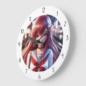 ANIMEMÄDCHEN GROßE WANDUHR (Winkel)