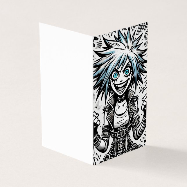 Animes Comic fröhliche Kunst Original blu_eyes bla (Vorderseite)