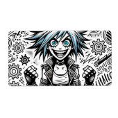 Animes Comic fröhliche Kunst Original blu_eyes bla (Vorne)