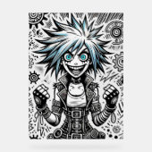 Animes Comic fröhliche Kunst Original blu_eyes bla Acrylschild (Vorderseite)