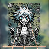 Animes Comic fröhliche Kunst Original blu_eyes bla Acrylschild (Neutral)