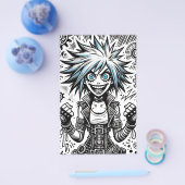 Animes Comic fröhliche Kunst Original blu_eyes bla Flyer (Einzeln)