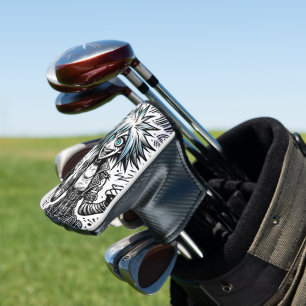 Animes Comic fröhliche Kunst Original blu_eyes bla Golf Headcover