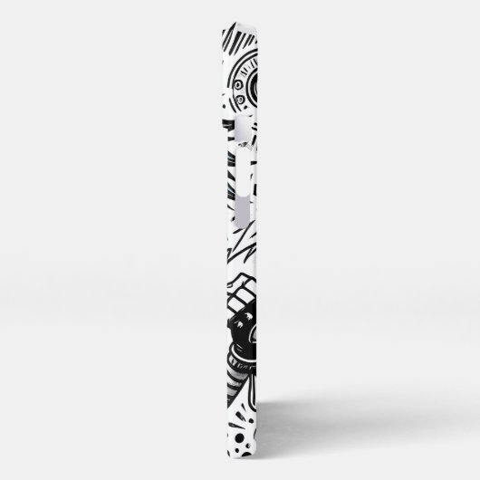 Animes Comic fröhliche Kunst Original blu_eyes bla iPhone Hülle (Linke Seite)