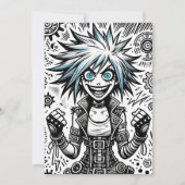 Animes Comic fröhliche Kunst Original blu_eyes bla Save The Date (Vorderseite)