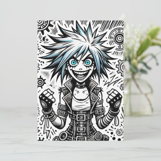 Animes Comic fröhliche Kunst Original blu_eyes bla Save The Date (Stehend Vorderseite)