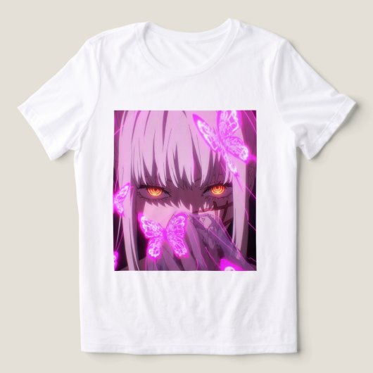 Animes ia Girl rosa 4k Foto Tri-Blend Shirt (Design Vorderseite)