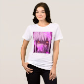 Animes ia Girl rosa 4k Foto Tri-Blend Shirt (Vorderseite voll)