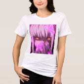 Animes ia Girl rosa 4k Foto Tri-Blend Shirt (Vorderseite)